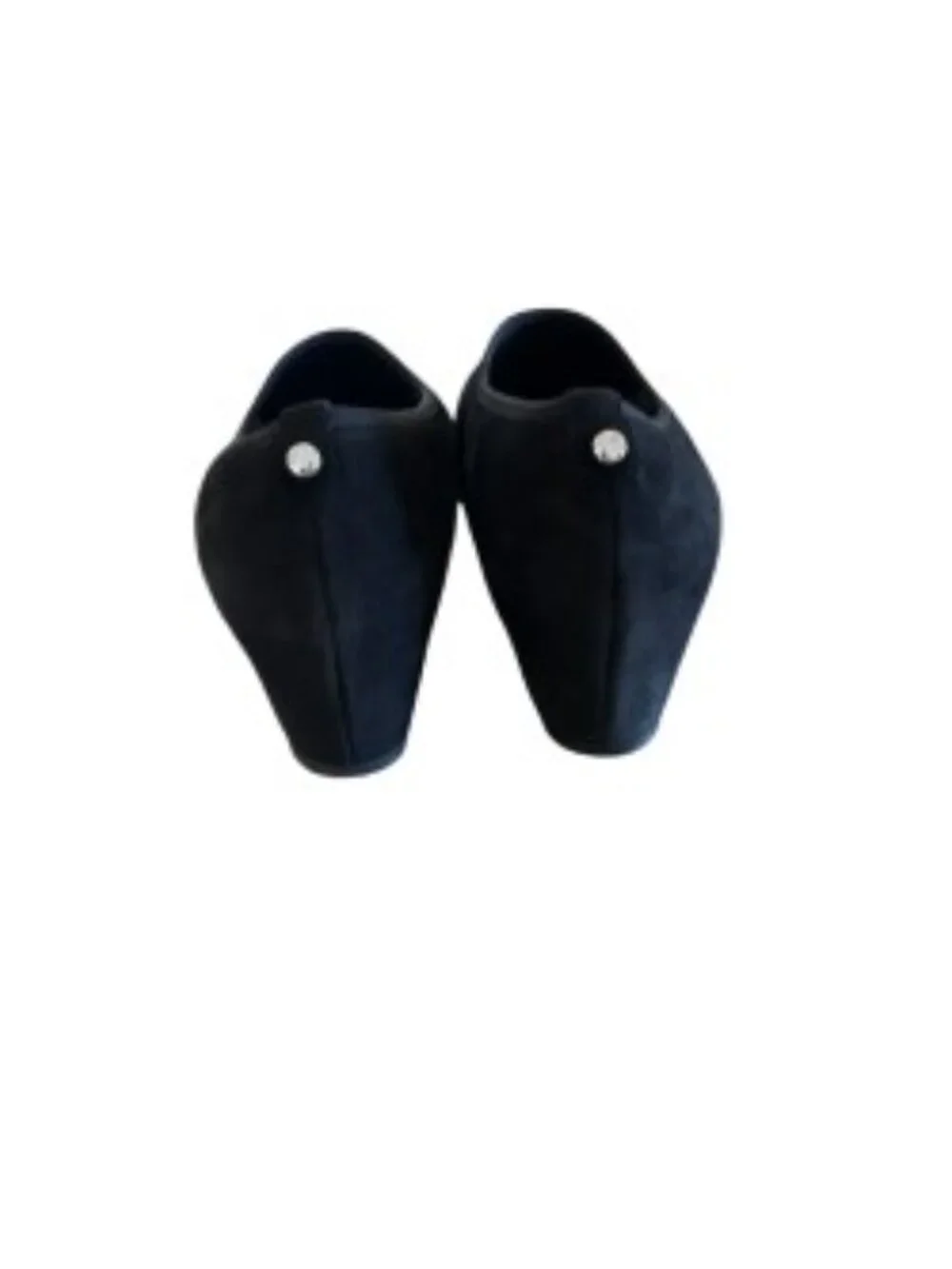 Stuart Weitzman Black Suede Covered Wedge Shoe 9